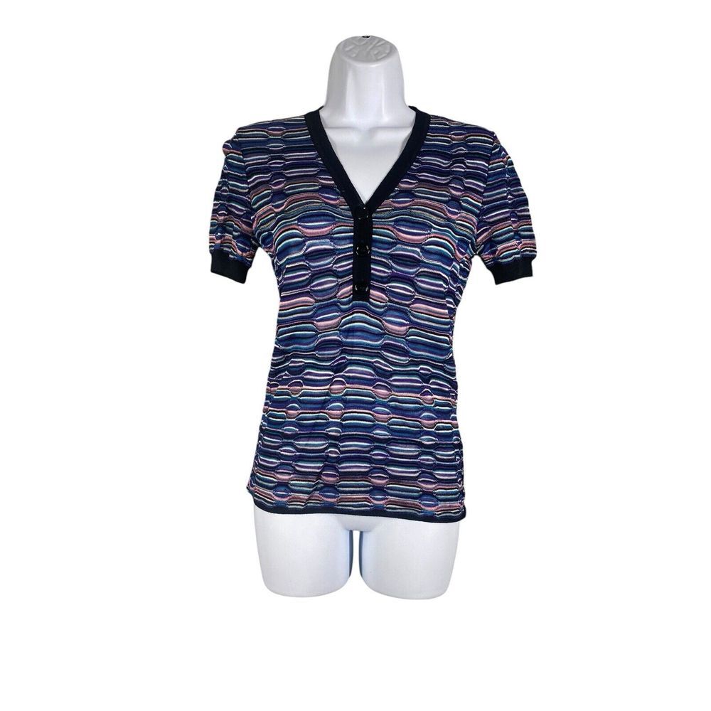 MISSONI Womens Multi Color Viscose Wool Blend Knit Top Sweater Size 40 or‎ 4